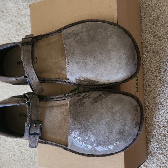 Catania Gray Marble Suede Mary Jane Shoes - Picture 1 of 5